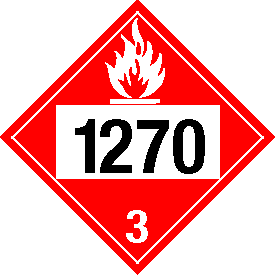 Vinyl 1270 Flammable Class 3 Placard