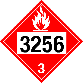 Vinyl 3256 Flammable Class 3 Placard