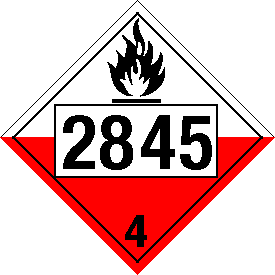Vinyl 2845 Spontaneously Combustible Class 4 Placard