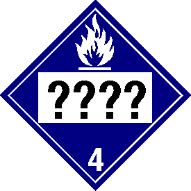 Vinyl Custom UN or NA Numbered Dangerous When Wet Class 4 Placard