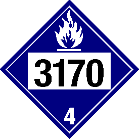 Vinyl 3170 Dangerous When Wet Class 4 Placard