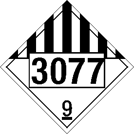 Vinyl 3077 Miscellaneous Class 9 Placard