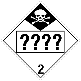 Vinyl Custom UN or NA Numbered Inhalation Hazard Class 2 Placard