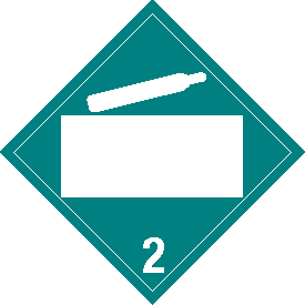 Vinyl Blank Non Flammable Gas Class 2 Placard