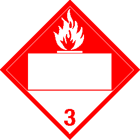 Vinyl Blank Combustible Class 3 Placard
