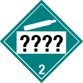 Rigid Polystyrene Custom UN or NA Numbered Non Flammable Gas Class 2 Placard