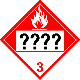Rigid Polystyrene Custom UN or NA Numbered Combustible Class 3 Placard
