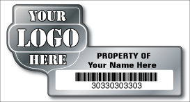 Property Of Hard Hat (Faux Metallic) 5x3 Decal