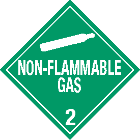 Tag-board Non-Flammable Gas Class 2 Placard