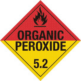 Tag-board Organic Peroxide Class 5.2 Placard