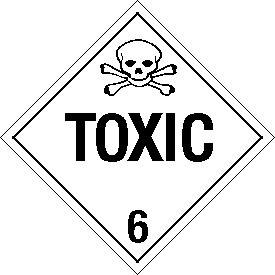 Tag-board Toxic Class 6 Placard