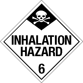 Tag-board Inhalation Hazard Class 6 Placard