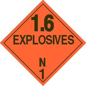 Tag-board 1.6N Explosive Placard
