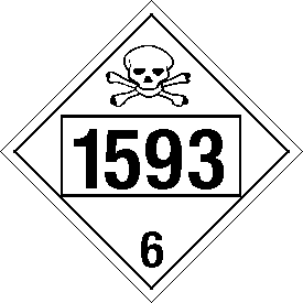 Tag-board 1593 Class 6 Placard