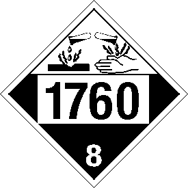 Tag-board 1760 Corrosive Class 8 Placard