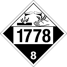 Tag-board 1778 Corrosive Class 8 Placard