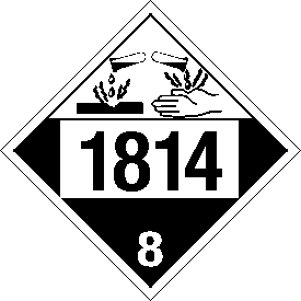 Tag-board 1814 Corrosive Class 8 Placard