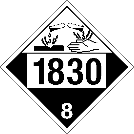 Tag-board 1830 Corrosive Class 8 Placard