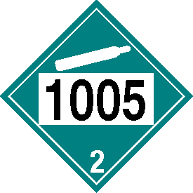 Tag-board 1005 Non Flammable Gas Class 2 Placard