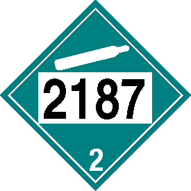Tag-board 2187 Non Flammable Gas Class 2 Placard