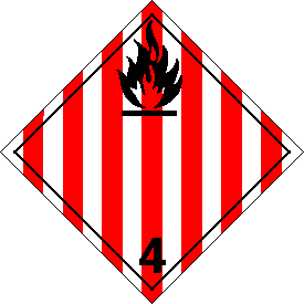 Tag-board International "Wordless" Flammable Solid Class 4 Placard