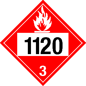 Tag-board 1120 Flammable Class 3 Placard