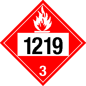 Tag-board 1219 Flammable Class 3 Placard