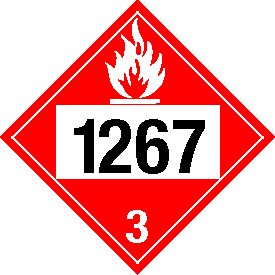 Tag-board 1267 Flammable Class 3 Placard