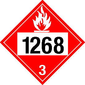 Tag-board 1268 Flammable Class 3 Placard