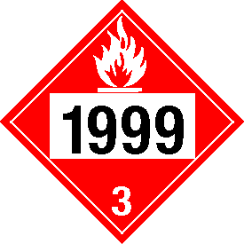 Tag-board 1999 Flammable Class 3 Placard
