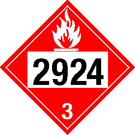 Tag-board 2924 Flammable Class 3 Placard