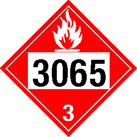 Tag-board 3065 Flammable Class 3 Placard