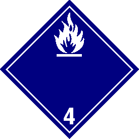 Tag-board International "Wordless" Dangerous When Wet Class 4 Placard