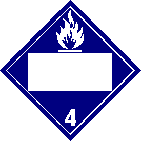 Tag-board Blank Dangerous When Wet Class 4 Placard