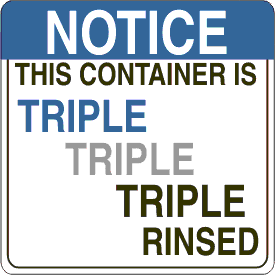 This Container has been Triple Rinsed