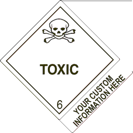 Vinyl Custom 4" x 5" Toxic Class 6 with Description Strip