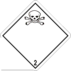 Vinyl International "Wordless" Toxic Gas Class 2 Label