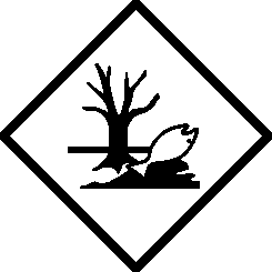 Vinyl Environmentally Hazardous Mark (Marine Pollutant) D.O.T. 4"x4" Label